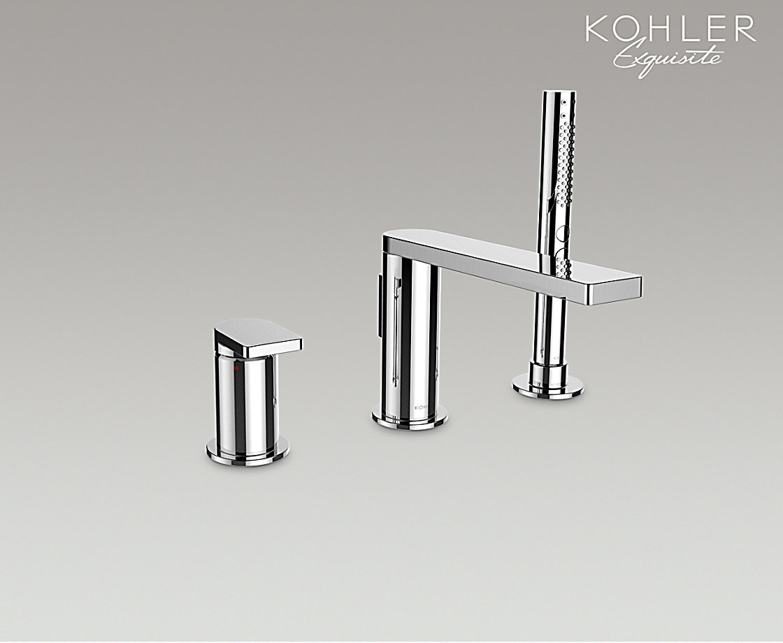 COMPOSED?柏詩3孔缸邊式浴缸花灑龍頭