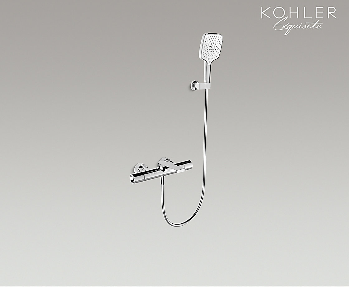 柏詩掛墻式恒溫浴缸花灑龍頭