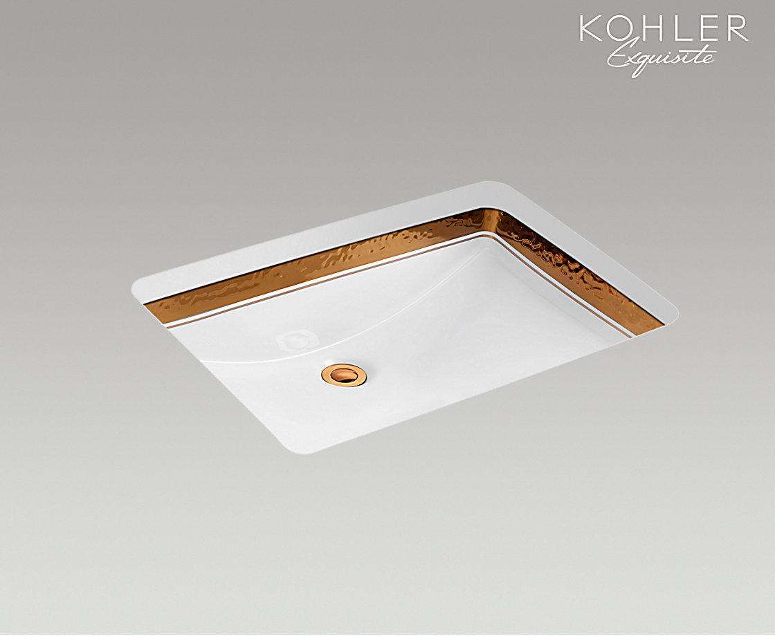 LAUREATE? 羅雅麗 方形臺下臺盆 玫瑰金