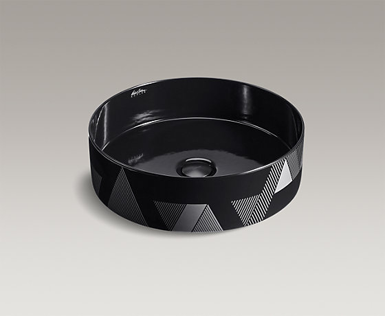 絲嘉臻彩繪印圓形臺盆